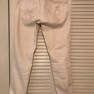 Hollister white ankle jeans